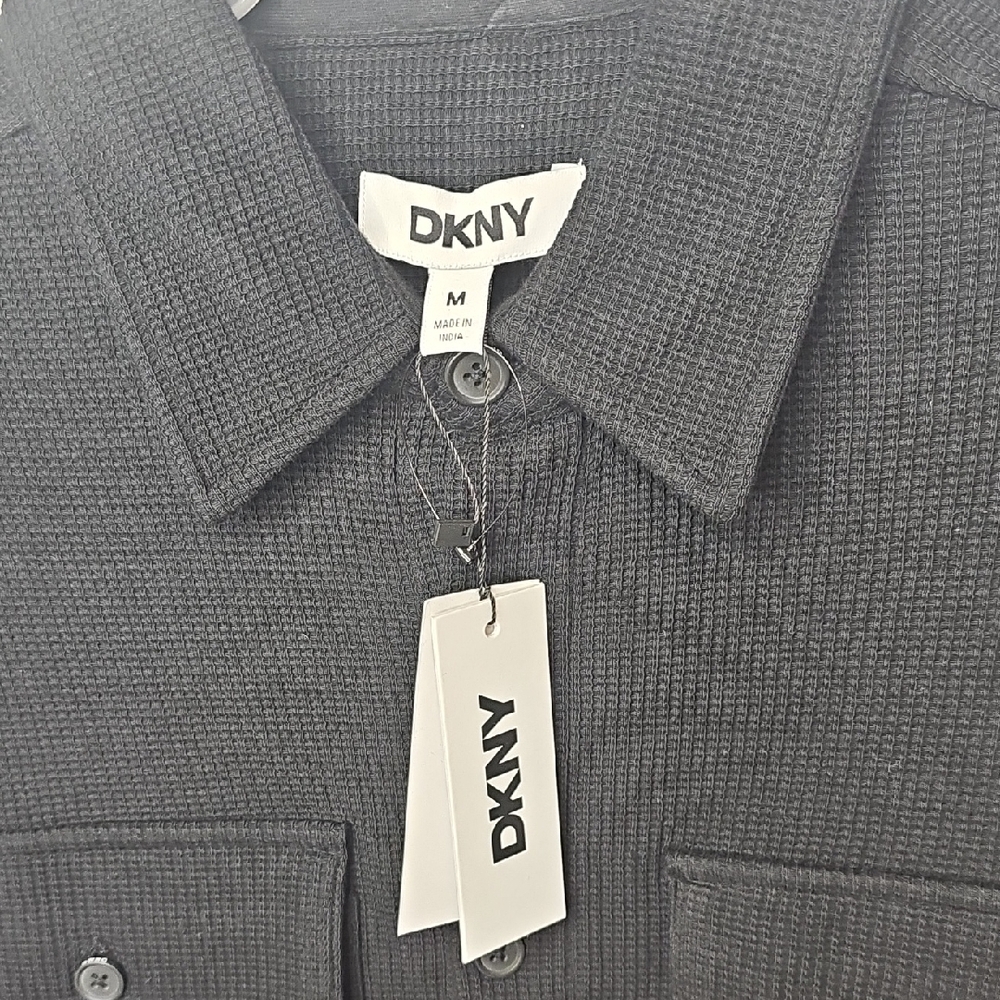 DKNY Charcoal Textured Shirt - Picture 2 of 9